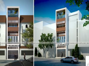Mẫu thiết kế nhà liền kề 3 tầng đẹp hiện đại LK311