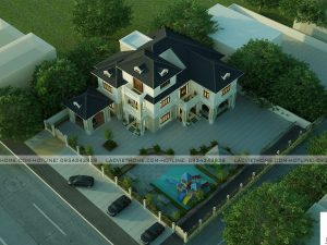 Mẫu thiết kế biệt thự 2 tầng đẹp  BT210