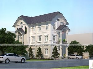 Mẫu thiết kế biệt thự 3 tầng đẹp tân cổ điển  BT326