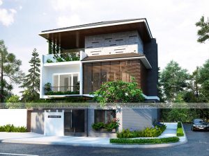 Mẫu Thiết kế biệt thự 3 tầng đẹp hiện đại BT317