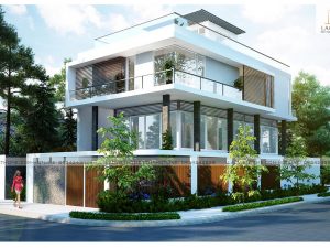 Mẫu thiết kế biệt thự 3 tầng đẹp hiện đại BT316