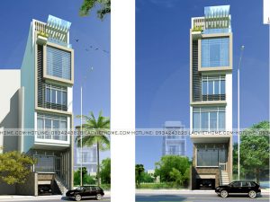 Mẫu Thiết kế nhà văn phòng đẹp 5 tầng LK515