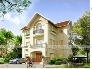 Mẫu thiết kế biệt thự 3 tầng đẹp hiện đại BT314