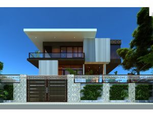 Mẫu thiết kế biệt thự 3 tầng đẹp hiện đại BT319