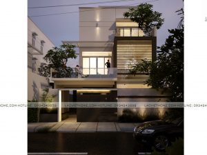 Mẫu Thiết kế biệt thự 3 tầng đẹp hiện đại BT324