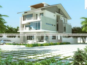 Mẫu thiết kế biệt thự 3 tầng đẹp hiện đại BT325