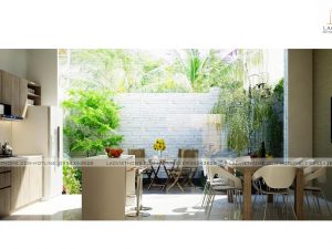 Mẫu Thiết kế nội thất nhà liền kề 4 tầng đẹp hiện đại LK418