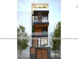Mẫu Thiết kế nhà liền kề 4 tầng đẹp hiện đại LK429
